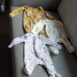 Carter's Floral Footies Set - Yellow, White, Multicolor